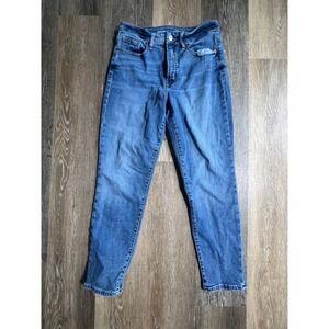 Old Navy OG Straight Jeans Womens 8 Blue Excellent High Rise Extra Stretch